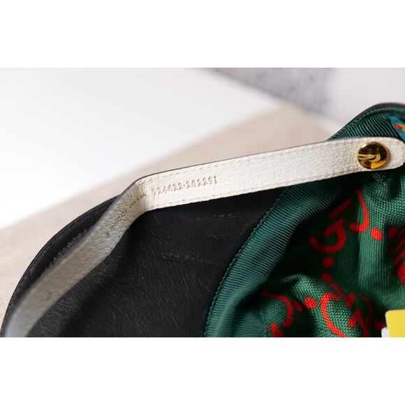 GUCCI X ADIDAS Black Calfskin Trefoil Stefanos Baseball Hat (Size S) RRP $870 - Picture 6 of 7